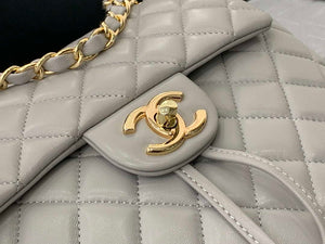 Chanel A91120 Backpack Vintage Lambskin Bag Gray - Gold / Small 25 x 20 x10 ???? - View 5