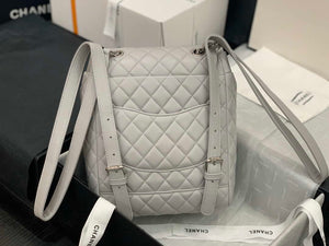 Chanel A91120 Backpack Vintage Lambskin Bag Gray - Gold / Small 25 x 20 x10 ???? - View 15