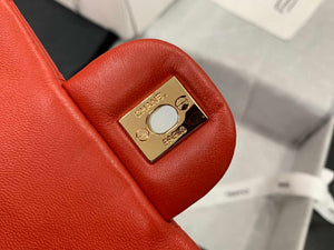 Chanel A91120 Backpack Vintage Lambskin Bag Red - Gold / Small 25 x 20 x10 ???? - View 9