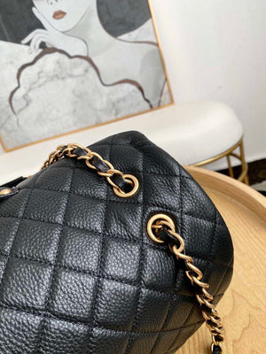 Chanel A91169 Flap Travel Bag Airport Series A94305 caviar calfskin Black Gold - Default Title - View 7