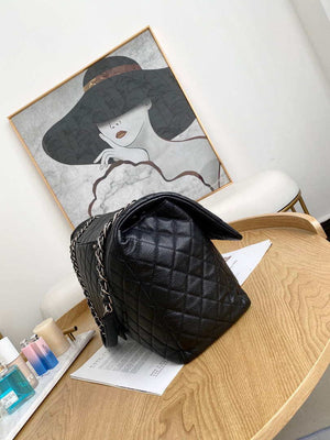Chanel A91169 Flap Travel Bag Airport Series A94305 caviar calfskin Black Silver - Default Title - View 4