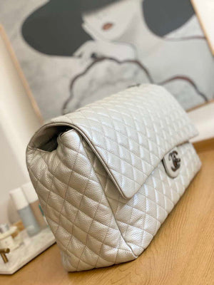 Chanel A91169 Flap Travel Bag Airport Series A94305 caviar calfskin Silver White - Default Title - View 3