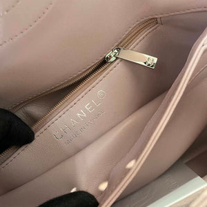 Chanel A92236 Flap Bag With Top Handle Lambskin & Gold-Tone Metal Pink - Default Title - View 9