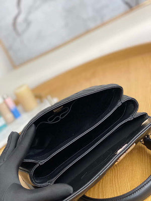 Chanel A92236 Flap Bag With Top Handle Relief Lambskin bag Black Gold - Default Title - View 8