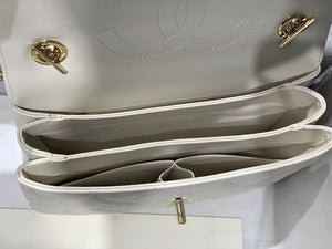 Chanel A92236 Small Trendy CC Flap Bag With Top Handle Lambskin bag White Gold - Default Title - View 8