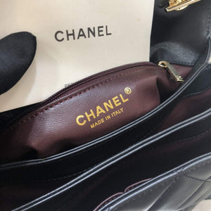 Chanel A92236 Small Trendy CC Flap Bag With Top Handle Lambskin bag Black Gold - Default Title - View 9