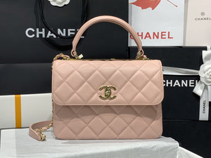Chanel A92236 Small Trendy CC Flap Bag With Top Handle Lambskin bag Pink Gold - Default Title - View 2