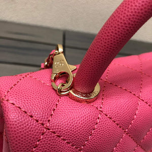 Chanel A92990 Medium Flap Bag With Top Handle Bag Rose Red - Default Title - View 3