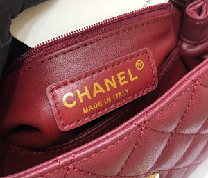 Chanel A92990 Medium Flap Bag With Top Handle Bag Wine Red - Default Title - View 8