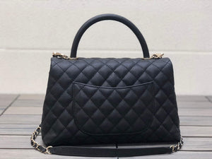 Chanel A92991 Large Flap Bag With Top Handle handBag Black - Default Title - View 3