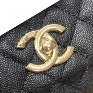 Chanel A92991 Large Flap Bag With Top Handle handBag Black - Default Title - View 4