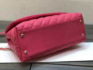 Chanel A92991 Large Flap Bag With Top Handle handBag Rose Red - Default Title - View 5