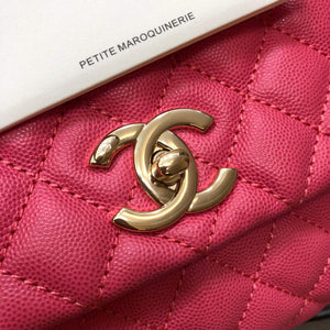 Chanel A92991 Large Flap Bag With Top Handle handBag Rose Red - Default Title - View 6
