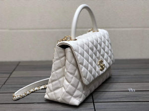 Chanel A92991 Large Flap Bag With Top Handle handBag White - Default Title - View 2