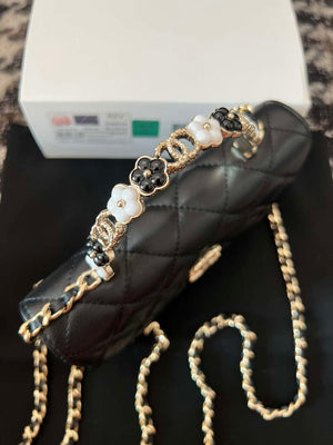 Chanel A96034 Woc Wallet on Chain With Small flower Handle Black Lambskin - Default Title - View 3