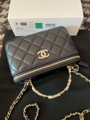 Chanel A96035 CLUTCH Lambskin Vanity Box bag Black - Default Title - View 5