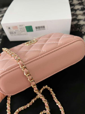 Chanel A96035 CLUTCH Lambskin Vanity Box bag Pink - Default Title - View 5