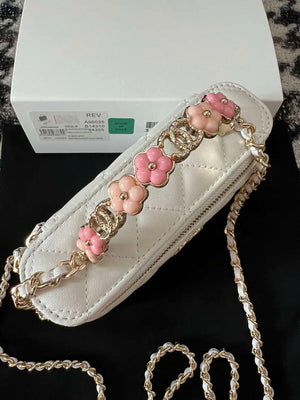 Chanel A96035 CLUTCH Lambskin Vanity Box bag White - Default Title - View 3