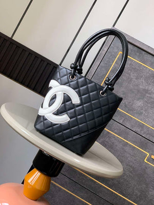 Chanel A98002 Vintage Bucket bag Black with White CC - Default Title - View 1