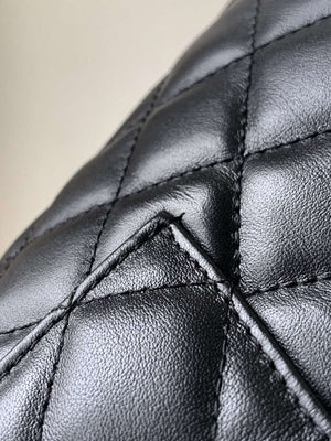 Chanel A98002 Vintage Bucket bag Black with White CC - Default Title - View 5