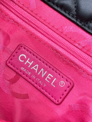 Chanel A98002 Vintage Bucket bag Black with White CC - Default Title - View 7