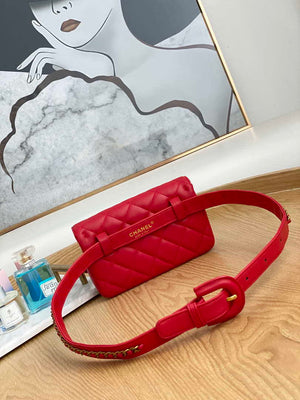Chanel A99009 Waist bag Lambskin Red Gold - Default Title - View 2