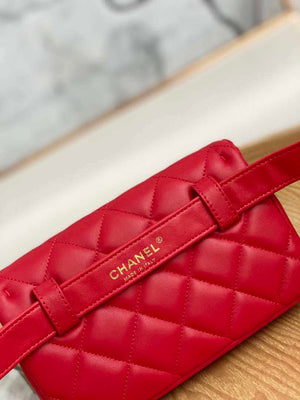 Chanel A99009 Waist bag Lambskin Red Gold - Default Title - View 4