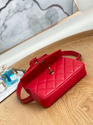 Chanel A99009 Waist bag Lambskin Red Gold - Default Title - View 7