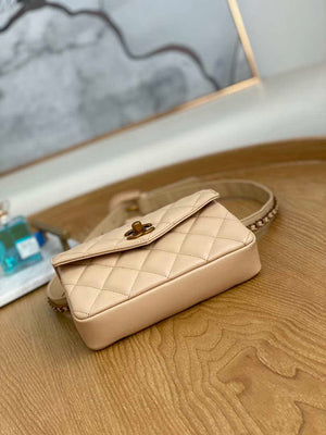 Chanel A99009 Waist bag Lambskin Light Yellow Pink Gold - Default Title - View 4