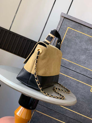 Chanel A99011 Double leather flap bag Black and Apricot - Default Title - View 2