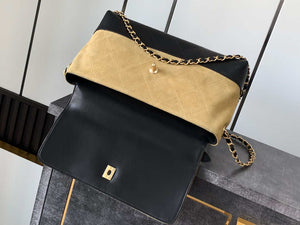 Chanel A99011 Double leather flap bag Black and Apricot - Default Title - View 5