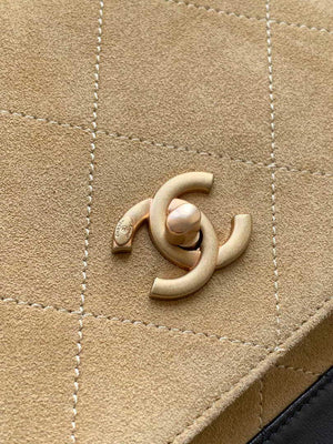 Chanel A99011 Double leather flap bag Black and Apricot - Default Title - View 6