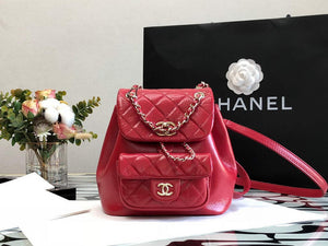 Chanel A99121 Backpack A3002 Calfskin Red - Default Title - View 1