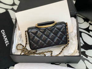Chanel AP3484 CLUTCH WITH CHAIN Shiny Lambskin & Gold-Tone Metal - Default Title - View 7