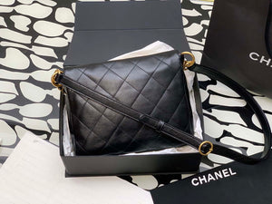 Chanel A99335 Hobo Bag Lambskin & Gold-Tone Metal Black - Default Title - View 8
