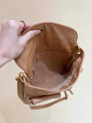 Chanel A99335 Hobo Bag Lambskin & Gold-Tone Metal Brown - Default Title - View 5