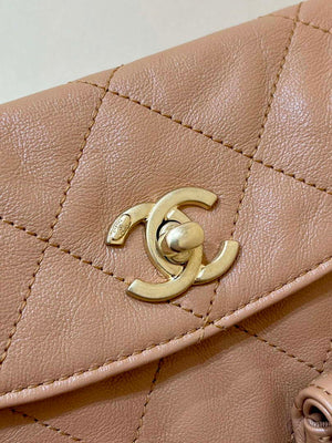 Chanel A99335 Hobo Bag Lambskin & Gold-Tone Metal Brown - Default Title - View 8