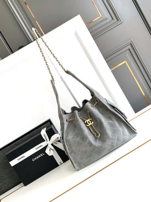 Chanel A99921 Shopping bag Bucket Drawstring 25A Bag Nubuck leather - Default Title - View 1