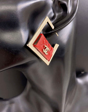 Chanel ABC282 Hoop Earring Fashion Jewelry CC31836 - Default Title - View 2