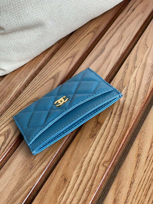 Chanel AP0213 Card Holder Calfskin Blue - Default Title - View 3
