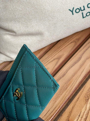 Chanel AP0213 Card Holder Calfskin Dark Green - Default Title - View 4