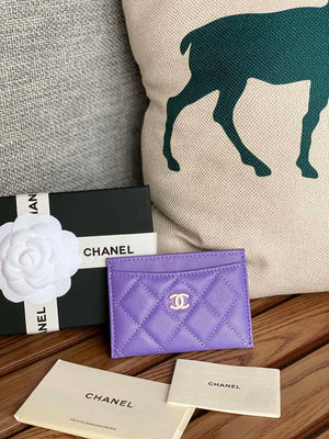 Chanel AP0213 Card Holder Calfskin Purple - Default Title - View 1
