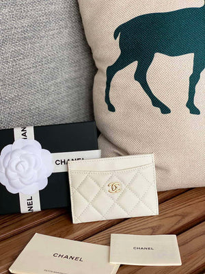 Chanel AP0213 Card Holder Calfskin White - Default Title - View 1