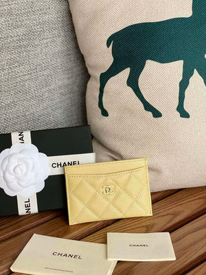 Chanel AP0213 Card Holder Calfskin Yellow - Default Title - View 1