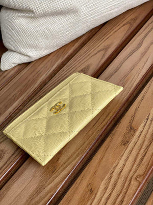 Chanel AP0213 Card Holder Calfskin Yellow - Default Title - View 4