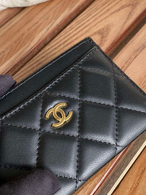 Chanel AP0213 Card Holder Lambskin Black - Silver - View 15