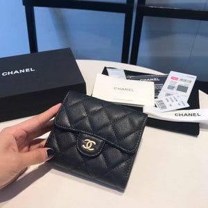 Chanel AP0231 Classic Small FLAP Wallet Calfskin Black Gold - Default Title - View 2