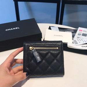 Chanel AP0231 Classic Small FLAP Wallet Calfskin Black Gold - Default Title - View 3