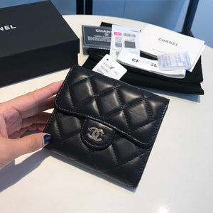 Chanel AP0231 Classic Small FLAP Wallet Lambskin Black Gold - Default Title - View 3