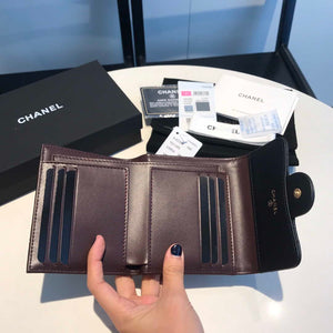 Chanel AP0231 Classic Small FLAP Wallet Lambskin Black Gold - Default Title - View 9